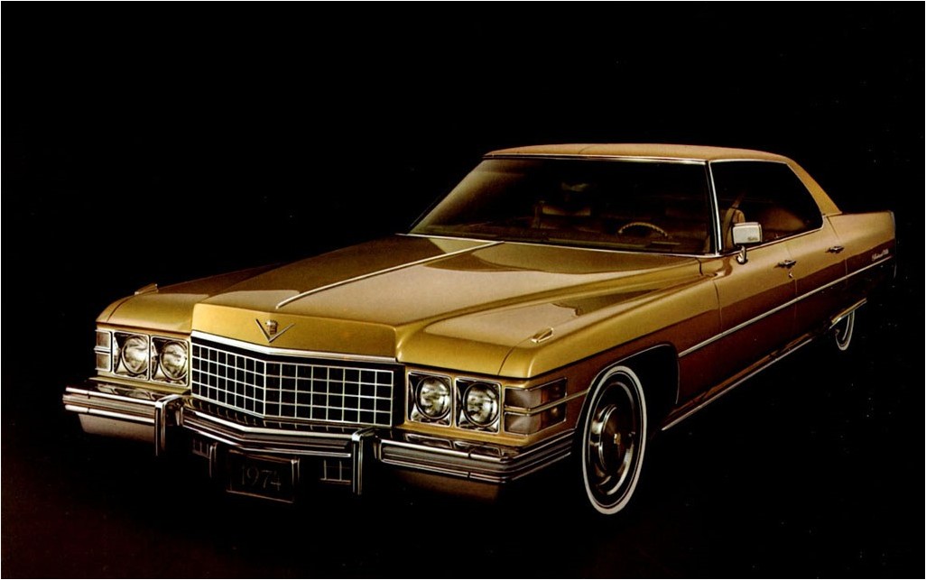 Большие американские автомобили Cadillac Fleetwood 1974 года