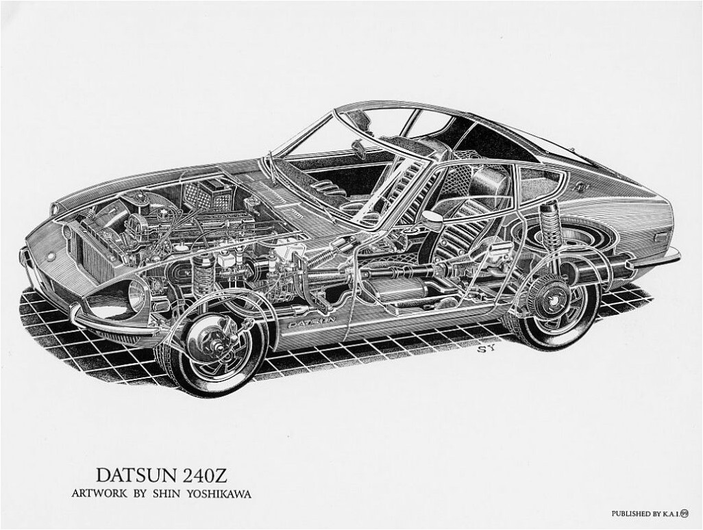 datsun 240z cutaway