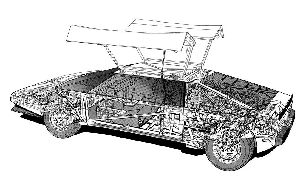 aston martin bulldog cutaway