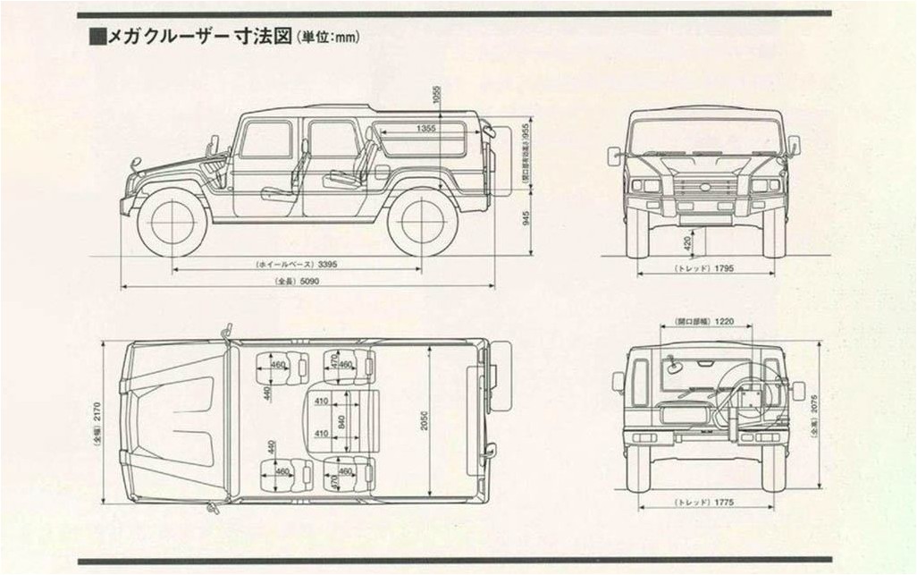 toyota mega cruiser размеры